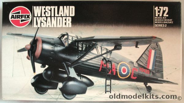 Airfix 1/72 Westland Lysander - With Markings For Two RAF Aircraft, 02053 plastic model kit